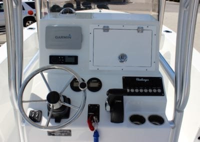 steering wheel and console set up of a challenger